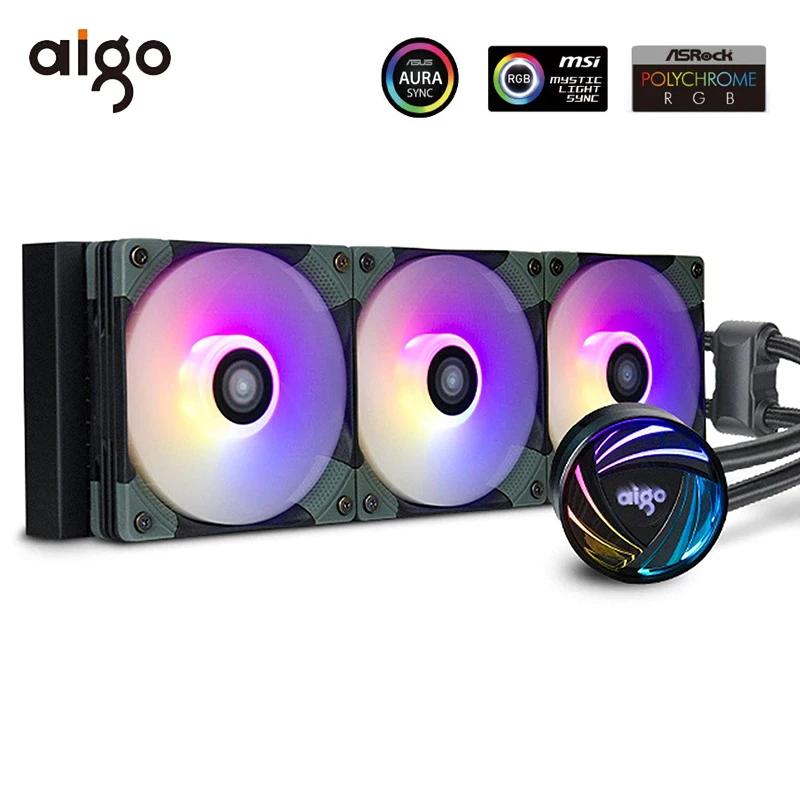 Aigo RGB  AIO CPU ü ð, PWM  ,  LGA1200,  1150, 1151, 2011, AM3, AM4 , 360mm